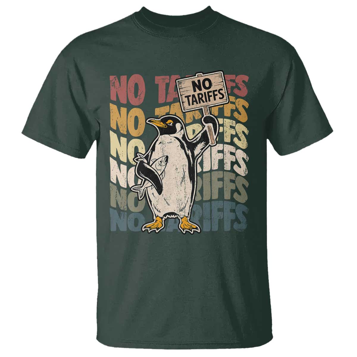 Funny Resist Penguins T Shirt No Tariffs On Penguin