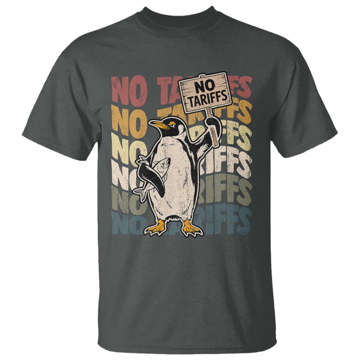 Funny Resist Penguins T Shirt No Tariffs On Penguin