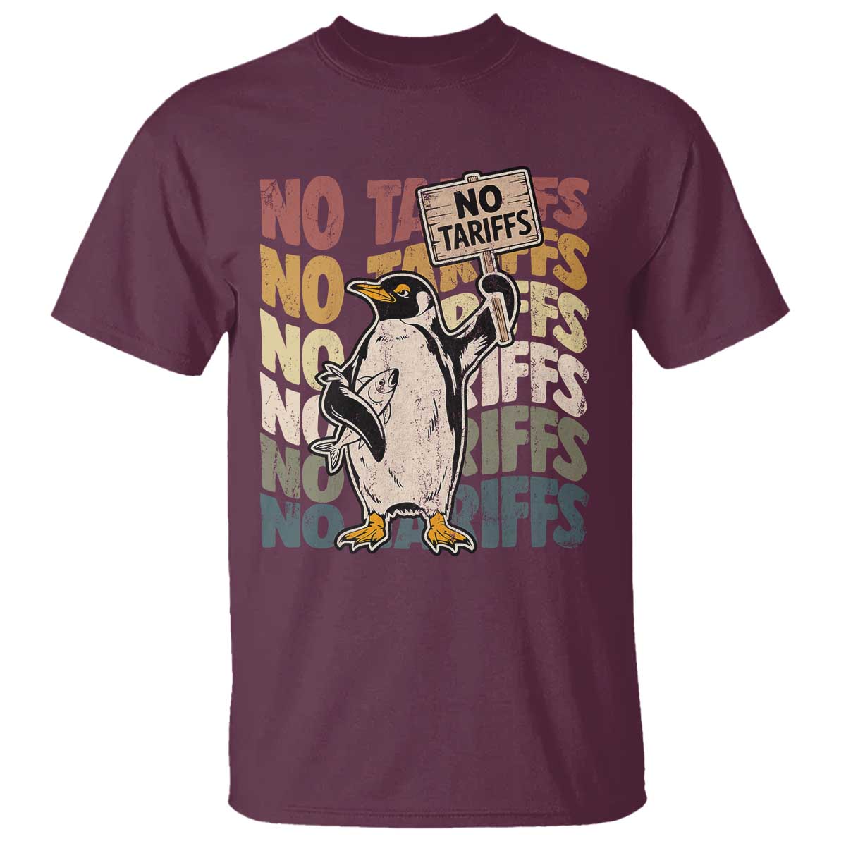 Funny Resist Penguins T Shirt No Tariffs On Penguin