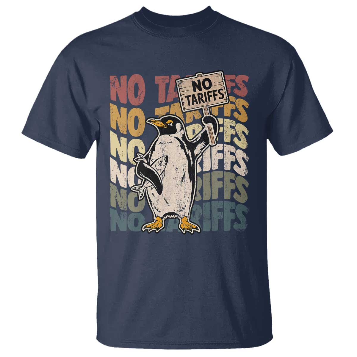Funny Resist Penguins T Shirt No Tariffs On Penguin