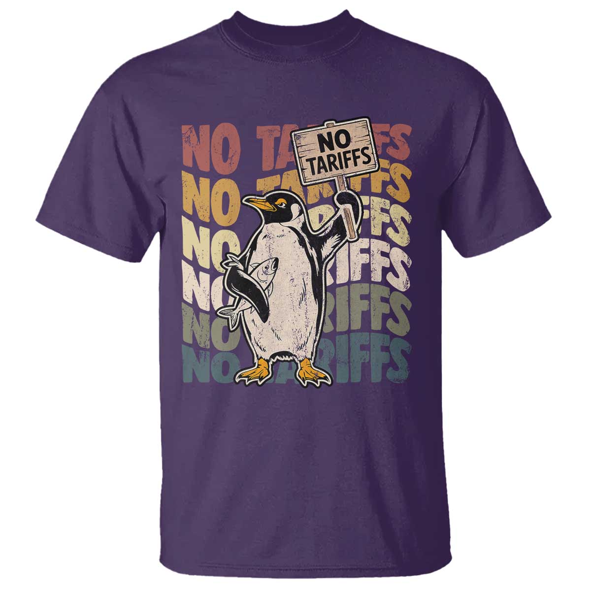 Funny Resist Penguins T Shirt No Tariffs On Penguin