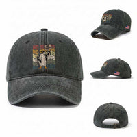 Funny Resist Penguins Washed Cotton Baseball Cap No Tariffs On Penguin
