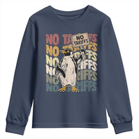 Funny Resist Penguins Youth Sweatshirt No Tariffs On Penguin