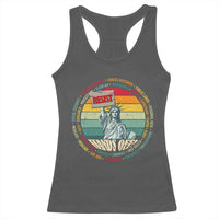Funny Hands Off Racerback Tank Top Resist Vintage Statue Of Liberty