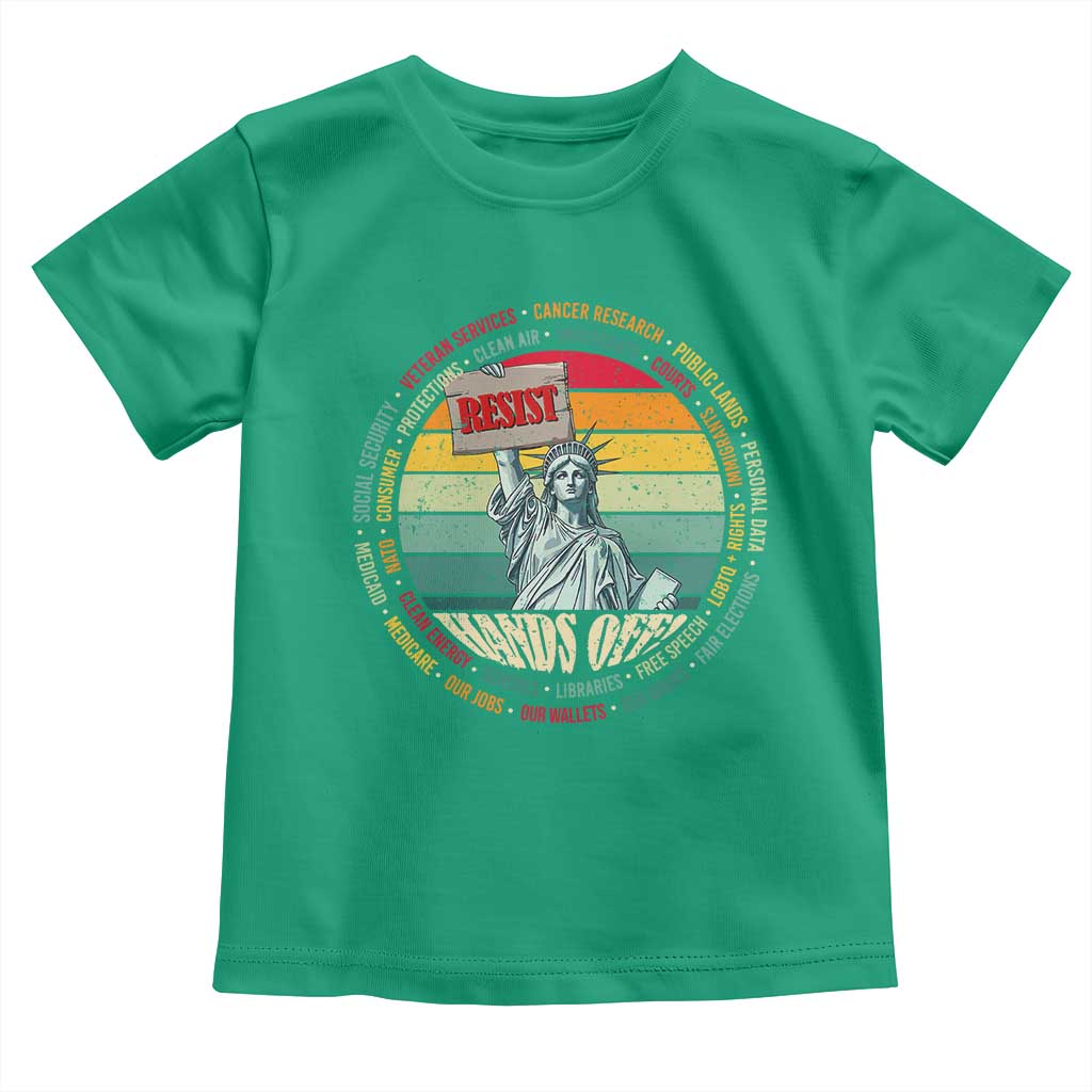 Funny Hands Off Toddler T Shirt Resist Vintage Statue Of Liberty