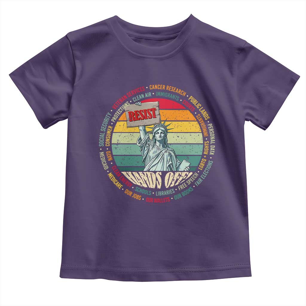 Funny Hands Off Toddler T Shirt Resist Vintage Statue Of Liberty
