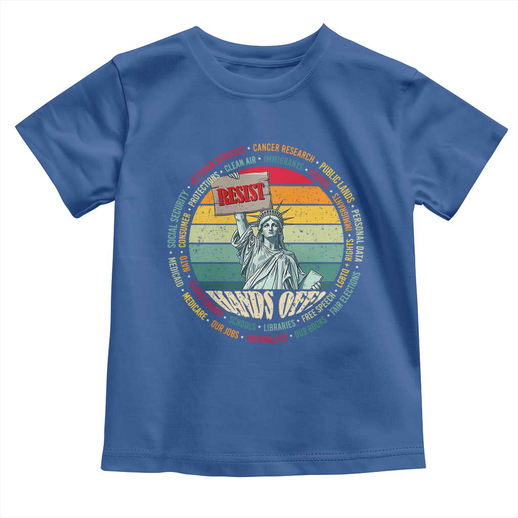 Funny Hands Off Toddler T Shirt Resist Vintage Statue Of Liberty