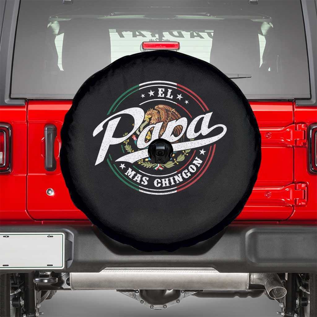 Funny El Papa Mas Chingon Spare Tire Cover Best Mexican Dad Father's Day