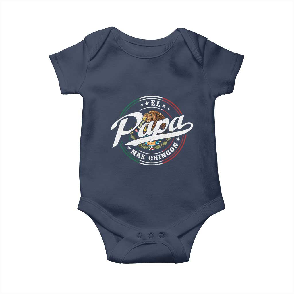 Funny El Papa Mas Chingon Baby Onesie Best Mexican Dad Father's Day