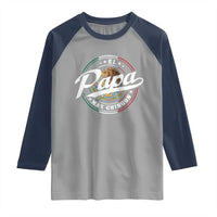 Funny El Papa Mas Chingon Raglan Shirt Best Mexican Dad Father's Day