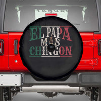 Funny El Papa Mas Chingon Spare Tire Cover Best Mexican Dad Father's Day Mexican Flag