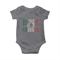 Funny El Papa Mas Chingon Baby Onesie Best Mexican Dad Father's Day Mexican Flag