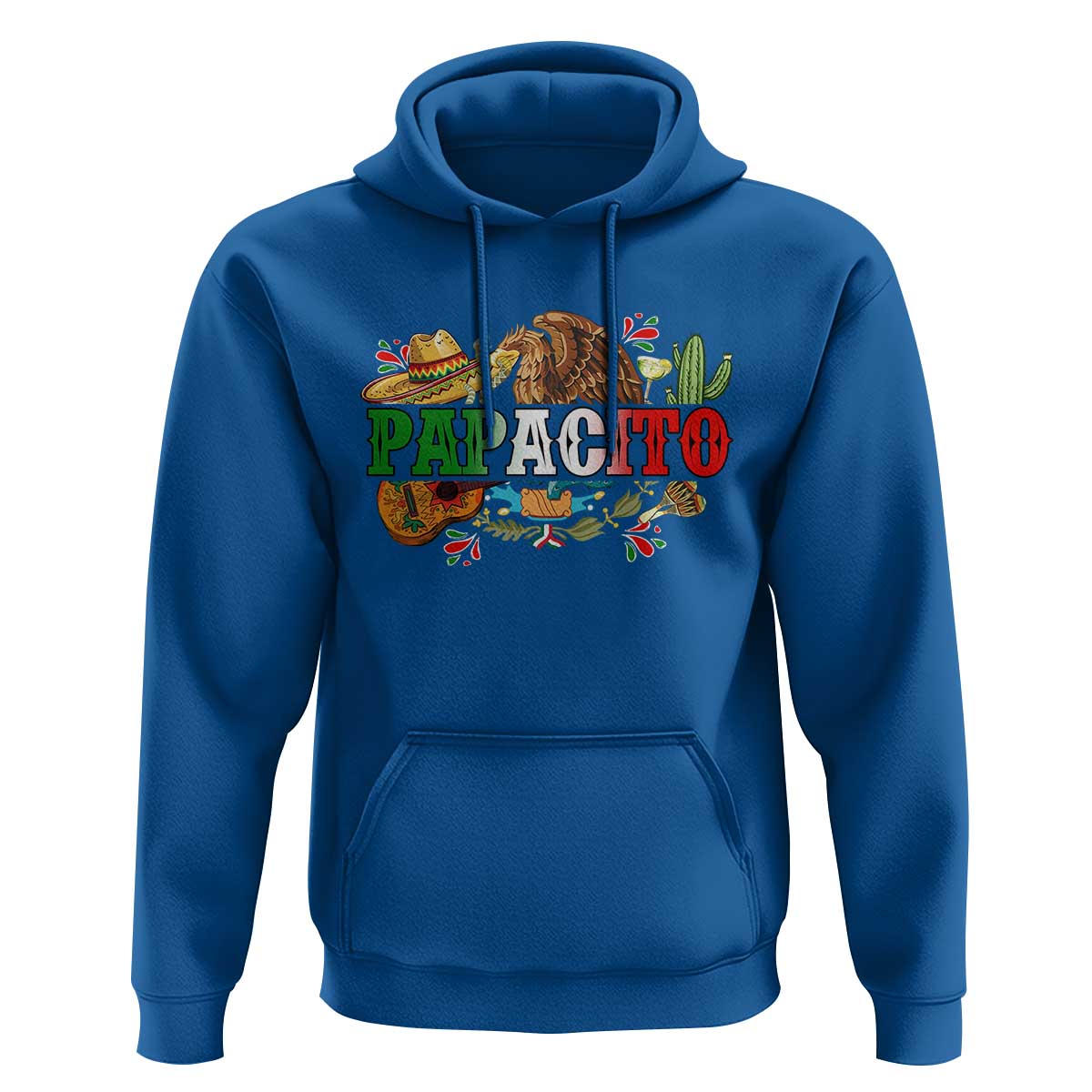 Funny Mexican Dad Papacito Hoodie Cinco De Mayo Golden Eagle Sombrero