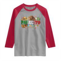Funny Mexican Dad Papacito Raglan Shirt Cinco De Mayo Golden Eagle Sombrero