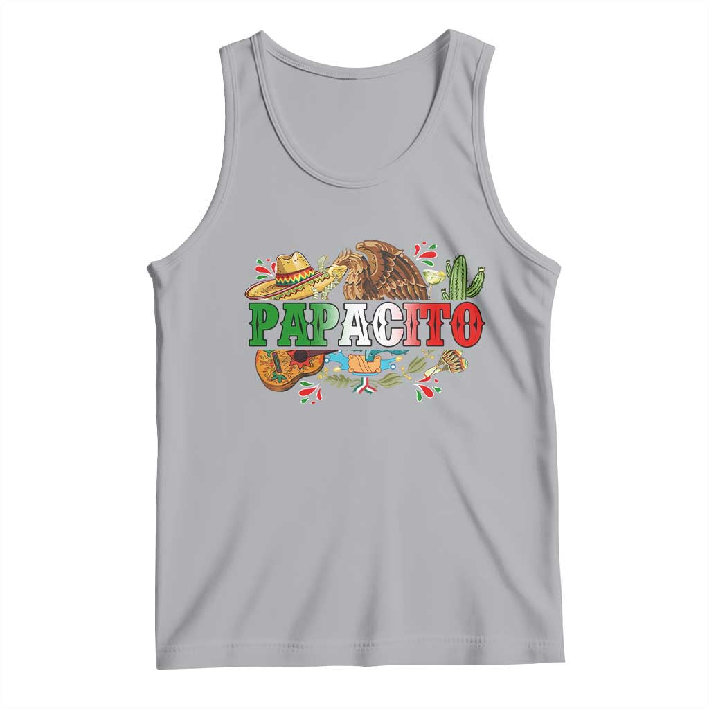 Funny Mexican Dad Papacito Tank Top Cinco De Mayo Golden Eagle Sombrero