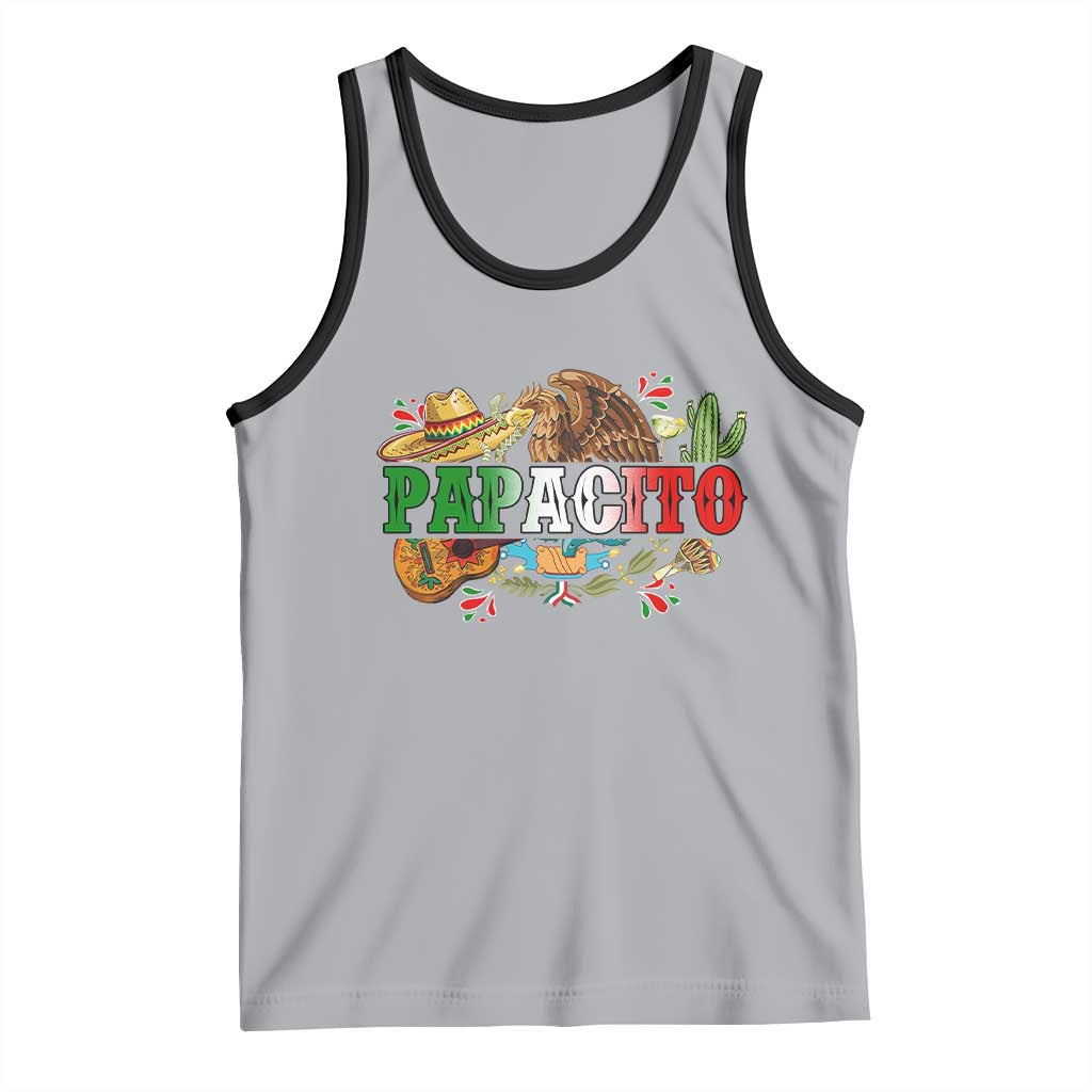 Funny Mexican Dad Papacito Tank Top Cinco De Mayo Golden Eagle Sombrero