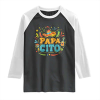 Funny Cinco De Mayo Father's Day Mexican Papacito Raglan Shirt Sombrero Hat