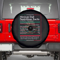 Funny Mexican Dad Spare Tire Cover Dad Nutrition Facts Mexico Flag Father's Day