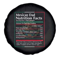 Funny Mexican Dad Spare Tire Cover Dad Nutrition Facts Mexico Flag Father's Day