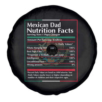 Funny Mexican Dad Spare Tire Cover Dad Nutrition Facts Mexico Flag Father's Day