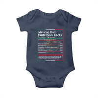 Funny Mexican Dad Baby Onesie Dad Nutrition Facts Mexico Flag Father's Day