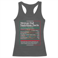 Funny Mexican Dad Racerback Tank Top Dad Nutrition Facts Mexico Flag Father's Day
