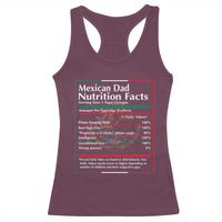 Funny Mexican Dad Racerback Tank Top Dad Nutrition Facts Mexico Flag Father's Day