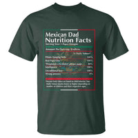Funny Mexican Dad T Shirt Dad Nutrition Facts Mexico Flag Father's Day