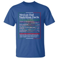 Funny Mexican Dad T Shirt Dad Nutrition Facts Mexico Flag Father's Day