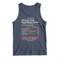 Funny Mexican Dad Tank Top Dad Nutrition Facts Mexico Flag Father's Day