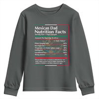 Funny Mexican Dad Youth Sweatshirt Dad Nutrition Facts Mexico Flag Father's Day