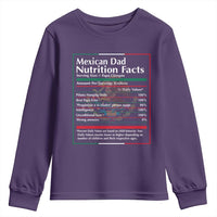 Funny Mexican Dad Youth Sweatshirt Dad Nutrition Facts Mexico Flag Father's Day