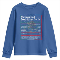 Funny Mexican Dad Youth Sweatshirt Dad Nutrition Facts Mexico Flag Father's Day