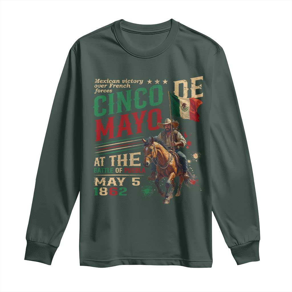 Cinco De Mayo Celebrate The Battle Of Puebla Mexico Long Sleeve Shirt
