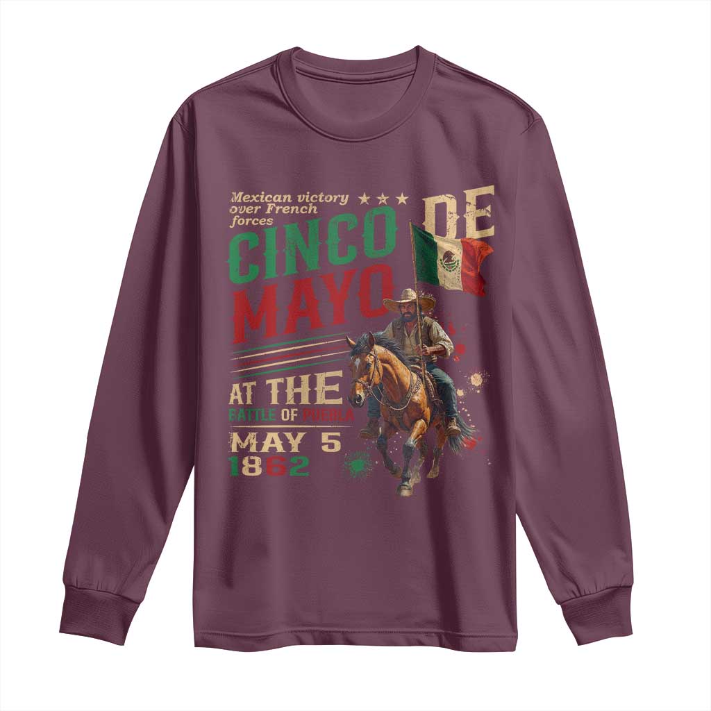 Cinco De Mayo Celebrate The Battle Of Puebla Mexico Long Sleeve Shirt