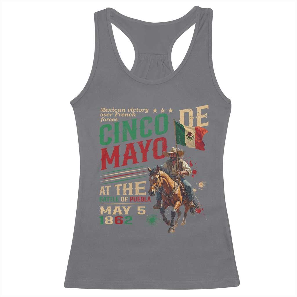 Cinco De Mayo Celebrate The Battle Of Puebla Mexico Racerback Tank Top