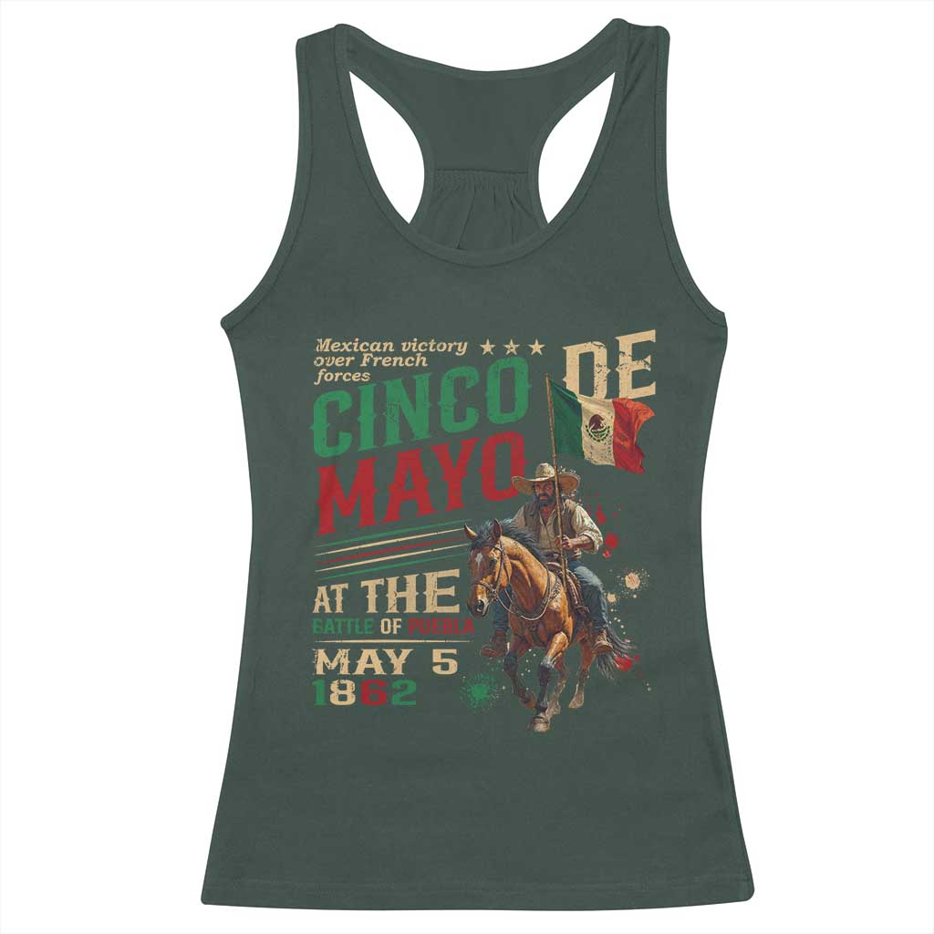 Cinco De Mayo Celebrate The Battle Of Puebla Mexico Racerback Tank Top