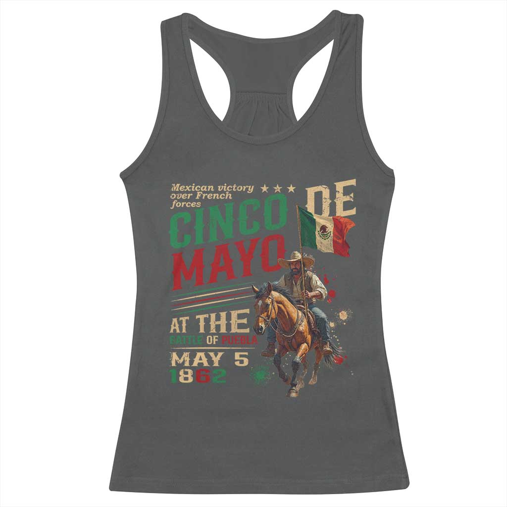 Cinco De Mayo Celebrate The Battle Of Puebla Mexico Racerback Tank Top