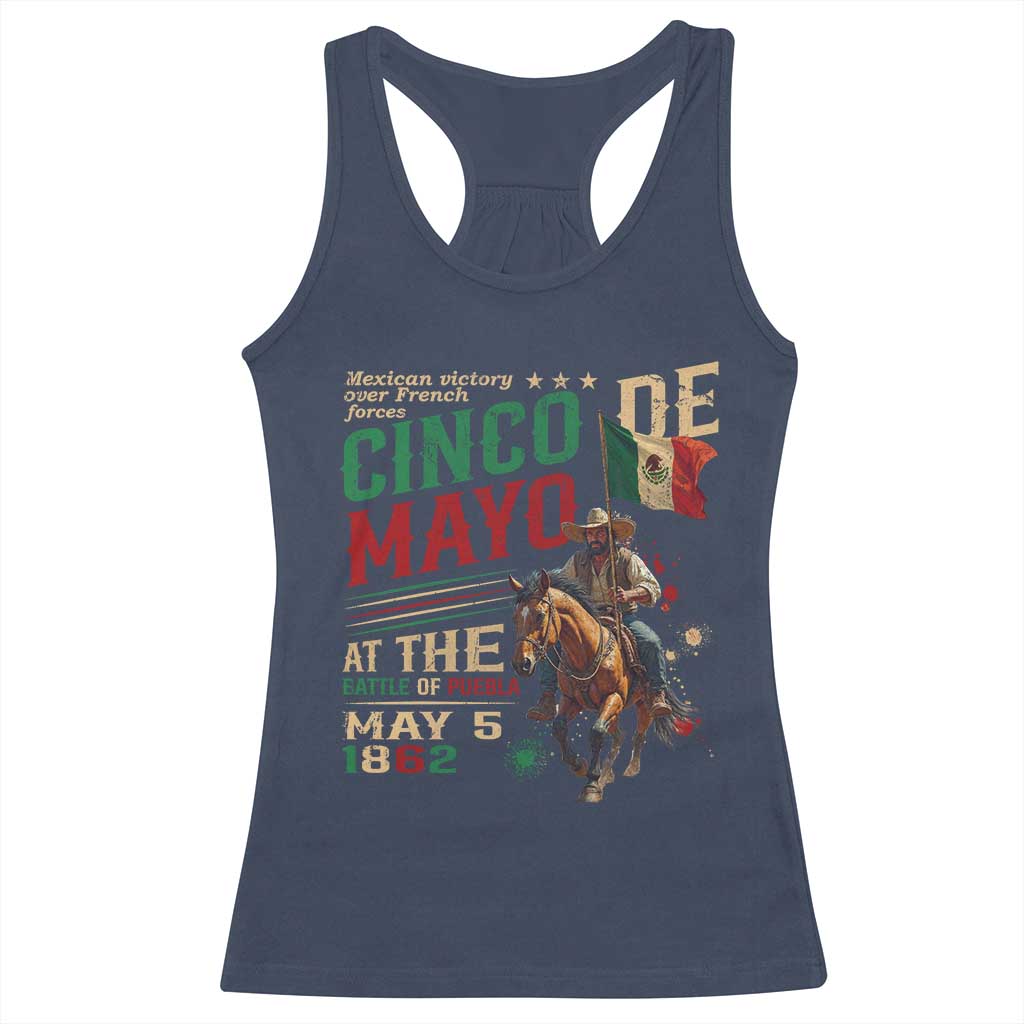 Cinco De Mayo Celebrate The Battle Of Puebla Mexico Racerback Tank Top
