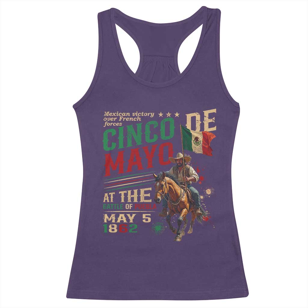 Cinco De Mayo Celebrate The Battle Of Puebla Mexico Racerback Tank Top