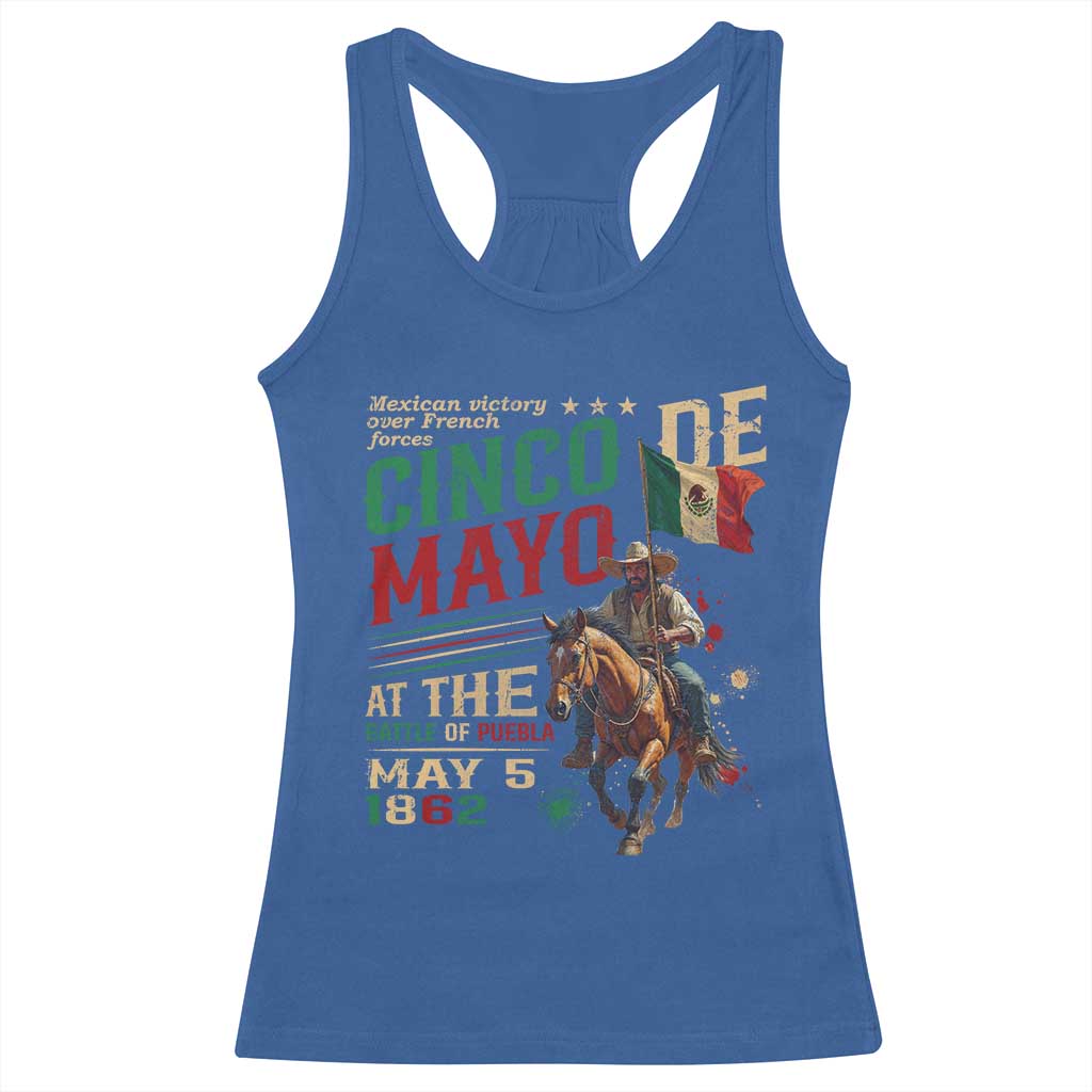 Cinco De Mayo Celebrate The Battle Of Puebla Mexico Racerback Tank Top