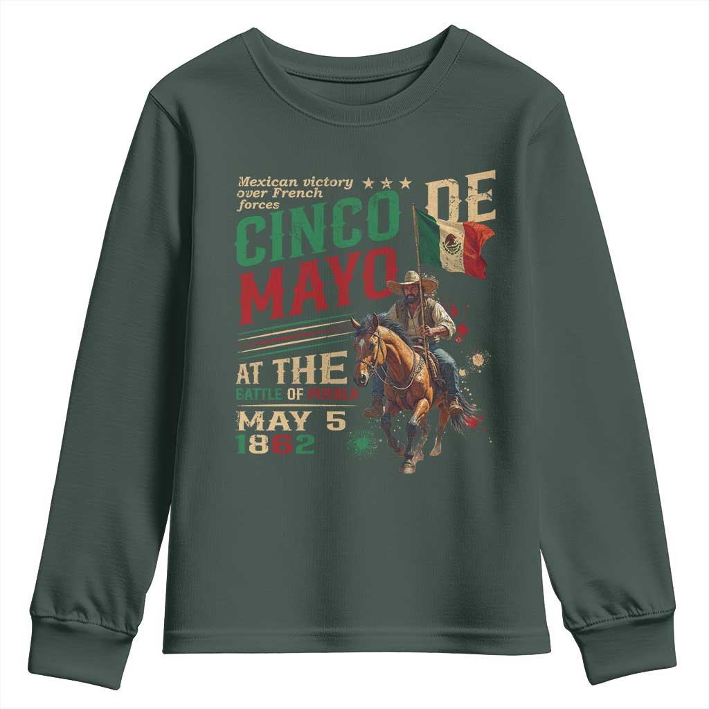 Cinco De Mayo Celebrate The Battle Of Puebla Mexico Youth Sweatshirt