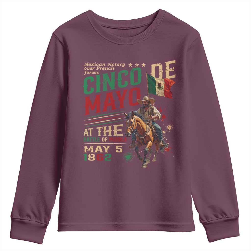 Cinco De Mayo Celebrate The Battle Of Puebla Mexico Youth Sweatshirt