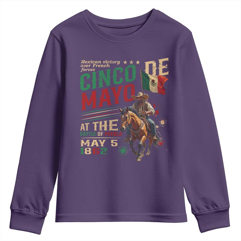 Cinco De Mayo Celebrate The Battle Of Puebla Mexico Youth Sweatshirt