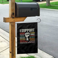I Support Progressive Liberal Human Rights Garden Flag Vintage Hand Fist - Wonder Print Shop