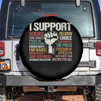 I Support Progressive Liberal Human Rights Spare Tire Cover Vintage Hand Fist