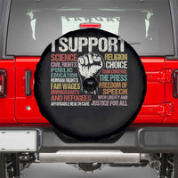 I Support Progressive Liberal Human Rights Spare Tire Cover Vintage Hand Fist