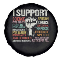 I Support Progressive Liberal Human Rights Spare Tire Cover Vintage Hand Fist