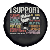 I Support Progressive Liberal Human Rights Spare Tire Cover Vintage Hand Fist