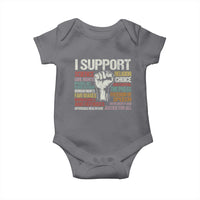I Support Progressive Liberal Human Rights Baby Onesie Vintage Hand Fist